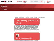 Tablet Screenshot of chuletas.rincondelvago.com